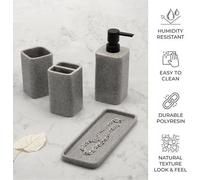 Set de regalo para accesorios de baño, de 4 piezas, que incluye un jabonero y un recipiente para jabón