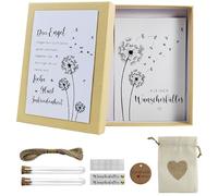 Set de regalo para dinero - Estuche de madera con 2 tubos de ensayo, cuerda de cáñamo de 10 m, 40 pegatinas y bolsas, juego completo para consagración juvenil, confirmación, boda
