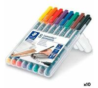 Set de rotuladores staedtler lumocolor 318 f multicolor 10 unidades