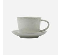 Set de Taza y Plato Pion de House Doctor, Cerámica de Gres Esmaltada con Acabado Mate, 230 ml, Ideal para Café o Té, Colección Rustica