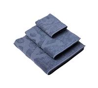 Set de toallas de baño calavera (tocador 30x50cm + manos 50x90cm + baño 70x140cm) 100%algodón azul scalpers home