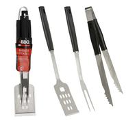 Set de utensilios para barbacoa 3 piezas color negro