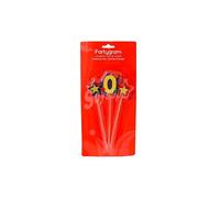 Set de velas estrella número 0, ideal para combinar edades. Marca Partygram