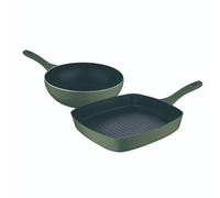 Set de Wok y Asador de Aluminio Prensado Inducción San Ignacio