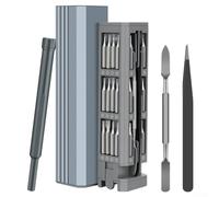Set Destornilladores Electrónica 41 para puntas para acero Set | Control torque ajustable 0.2-3Nm, para ideal electrónica delicada, para puntas magnéticas, compacto