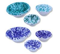 Set di 3 Lemmi, Ciotole in ceramica Siciliana decoro screziato con due opzioni colore (3 pz)