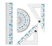 Set Escolar Reglas PVC Anti-Miopía, style to 1 | Instrumento Duraro, Útiles Dibujo, Clases Matemáticas, Para estudiantes niños