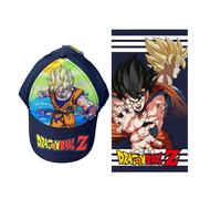 SET GORRA Y TOALLA MICROFIBRA PARA BANO Y PLAYA 70*140CM DRAGON BALL