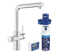 Set grifo de cocina GROHE Blue Pure Minta (cromo, ref. 30600000), con filtro de carbón activo (incluído, ref. 41136000)