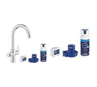 Set grifo de cocina Grohe Blue Pure Startcurve con recambio de filtro de carbón activo