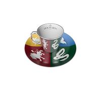 Set Harry Potter Taza Espejo y Plato Cuatro Casas Hogwarts 300 mls