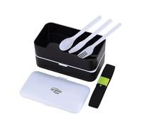 Set hermetico rect 2 capas 1200ml + cubiertos negro expert sg4515bk san ignacio EL PRECIO INCLUYE 2 UNIDADES