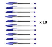 Set Lápices STAEDTLER HB2 y Bolígrafos BIC Tinta Azul Negra Escritura Fluida Material Escolar y Oficina Blue