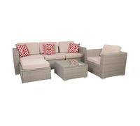 Set mesa , sofá, sillón y reposapiés