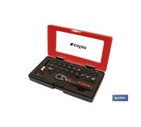 Set mini carraca 1/4 con puntas (33 pcs.)