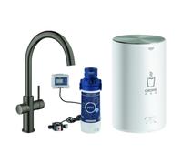 Grohe Red grifo de cocina con calentador de agua de pie Brushed Hard Graphite 30083AL1