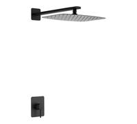 Set monomando empotrado 1 vía Firenze con rociador negro mate Imex