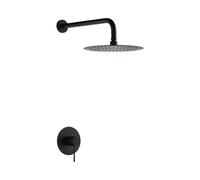Set monomando empotrado 1 vía Genova con rociador negro mate Imex