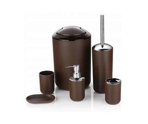 Set Of Bathroom Accessories 2pw 6 Elements Beige