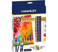 Set Pintura Acrílica MANLEY 16 Piezas