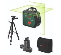 Set premium del nivel láser de líneas Bosch PLL360-15G (1 batería de 3,6 V y 2,0 Ah, trípode, estuche y abrazadera)