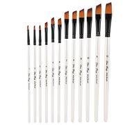 Set Profesional de 12 Pinceles de Arte, brochas sintéticas para pintura acrílica acuarela y óleo for artistas y estudiantes