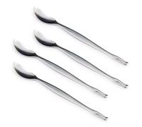 Set Profesional de 4 Tenedores - Cuchara para Marisco de 25 cm IDURGO. Acero Inoxidable Forjado 18/10