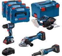 Set profesional de herramientas metálicas de 18V: GSR 18V-90C + GWS 18V-15 PSC + GKM 18V-50 + GGS 18V-23 PLC, juego de herramientas