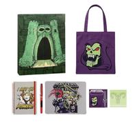Set Regalo de Escritorio Masters of the Universe Skeletor Unisex - Pack Papelería con Bolsa Tote Morada, Cuaderno A5 Espiral, Bolígrafo y Notas Adhesivas, Licencia Oficial, para Cole y Oficina