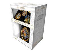 Set Regalo Harry Potter Escudo Colorido 312 ml | Ideal para Café y Té | Taza y Llavero | Cerámica | Producto Oficial | Regalo Harry Potter