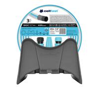 Set riego basic, manguera 12 mm x 20 m, soporte colgador y conectores