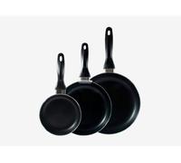 San Ignacio Set 3 sartenes 16/20/24 cm – Aluminio prensado, apto inducción, Navy Black, Multicolor