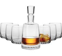Set Silecomplaza: Jarra de whisky de 950 ml + 6 vasos de 370 ml, colección Fjord