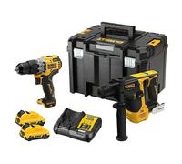Set taladro percutor de batería + martillo rotativo DCK2102L2T