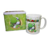 Set taza + hucha yoshi super mario bros nintendo