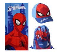 Set toalla + saco + gorra spiderman marvel