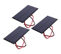 Set van 3 ronde zonnepanelen van polykristallijn silicium, 99 x 69 mm, 6V, 130mA, 0,78W. Geschikt voor het maken van zonnelampen, opladers voor mobiele telefoons en diverse kleine zonne-energieproduct