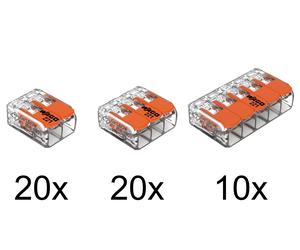 Set Wago 20 x 221-412, 20 x 221-413, 10 x 221-415
