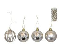 Set x 24 Bolas de Navidad Plateadas de 6 cm (4STD)