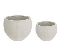 Set2 Jarrón Cepillo Esfera Beige