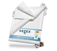SETEX 14u2050090025002 (SE1) algodón Protector de colchón, Blanco, 270 x 30 x 380 cm