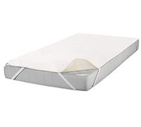 Setex - Kalmuck - Funda Protectora Blanca con 4 Gomas en Las Esquinas - Protector de colchón de 160 x 220 cm para colchones de 15 - 22 cm de Altura - Sábana Bajera Ajustable de algodón 100% Oeko-Tex