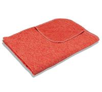 SETEX Manta 85% algodón/15% poliéster para decoración de Habitaciones, decoración de Dormitorio y más, Colcha de 200 x 150 cm, Color Naranja Liso