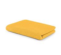 SETEX Manta de Piqué de Gofre Versátil 100% Algodón - Adecuada Como Colcha, de Verano, para Exteriores y Más - 150 x 200 cm, Color Amarillo