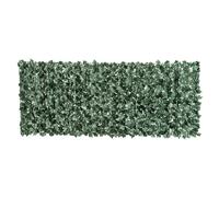 Seto artificial Outsunny para balcones y jardines en rollo de PE anti-UV, seto de imitación con hojas verdes oscuras 240 x 100 cm