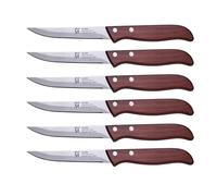 San Ignacio Cuchillo multiusos 10cm acero inoxidable Pakka, SET DE 6