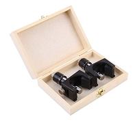 Setter de hoja de cepillo, 2 piezas de ajuste de hoja de cepillo magnético Jig Gauge Setter Jointer cepillo de ajuste de cuchillo herramienta de carpintería con caja de madera