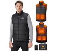 Sevdiea Chaleco Calefactable Hombre con Batería Recargable de 7.4V 160000mAh, Recargable Chaleco Calefactable Hombre, 8 Zonas de Calefacción para Deportes al Aire Libre y Esquí
