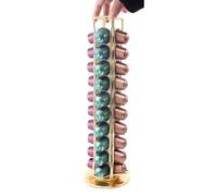 SEVENLINE Soporte para cápsulas de café compatible con cápsulas originales de Nespresso, organizador de cápsulas para 40 cápsulas (dorado)