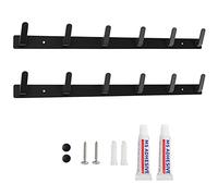 Sevenpers Percheros Pared, 2 Piezas Perchero de Pared Originales Moderno con 6 Ganchos para Entrada, Cocina, Baño, dos Métodos de Instalación